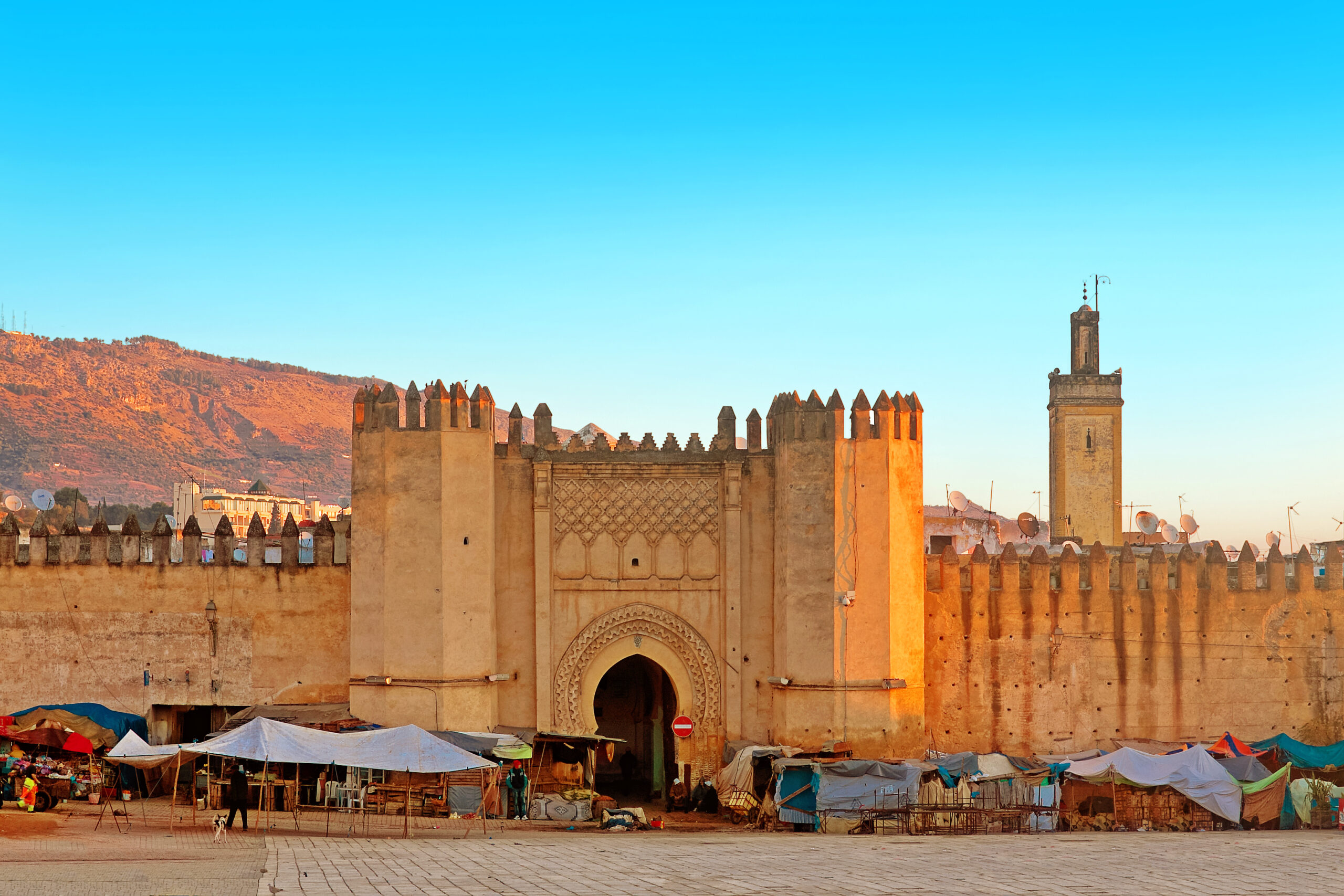 Gate to ancient medina of Fez, Morocco