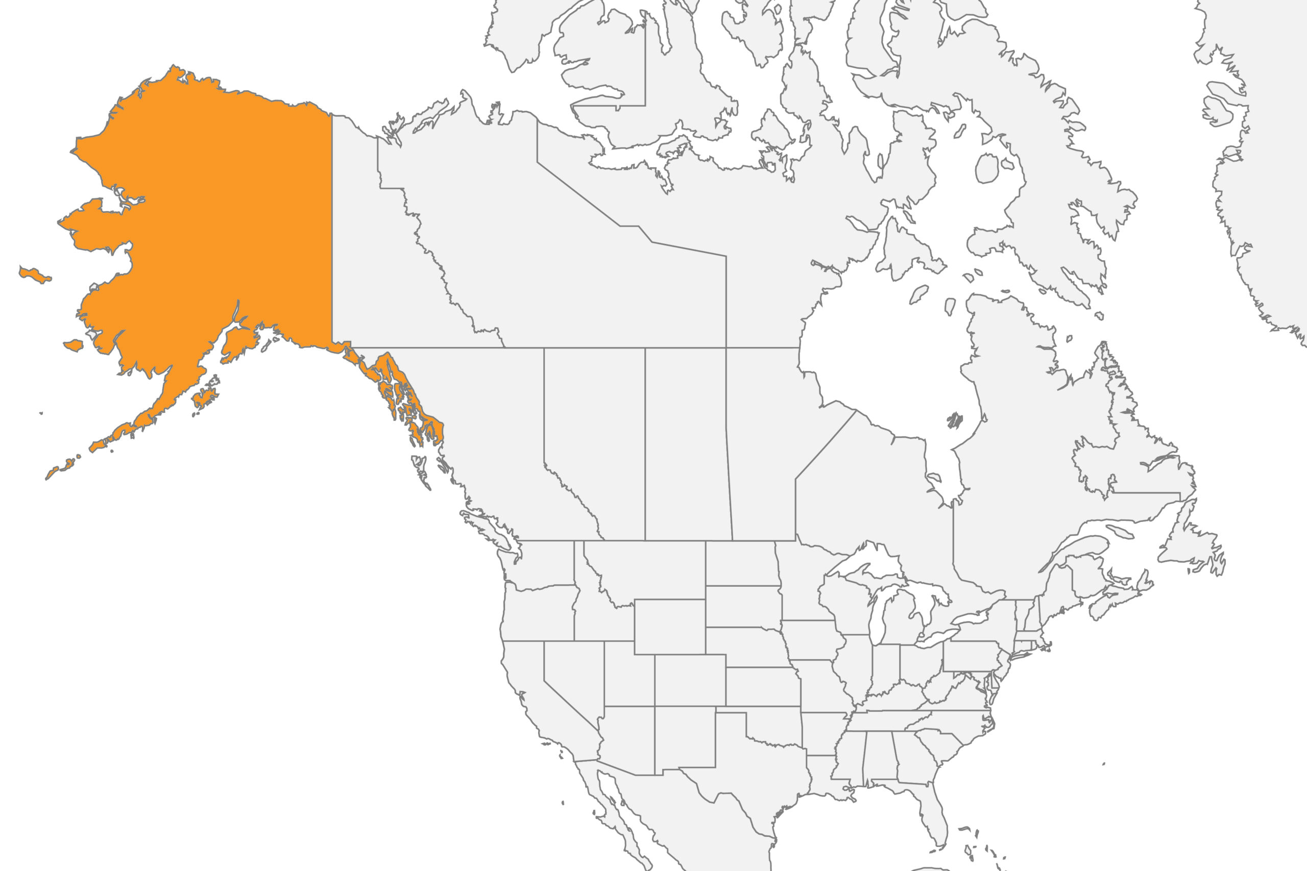 Map of Alaska location