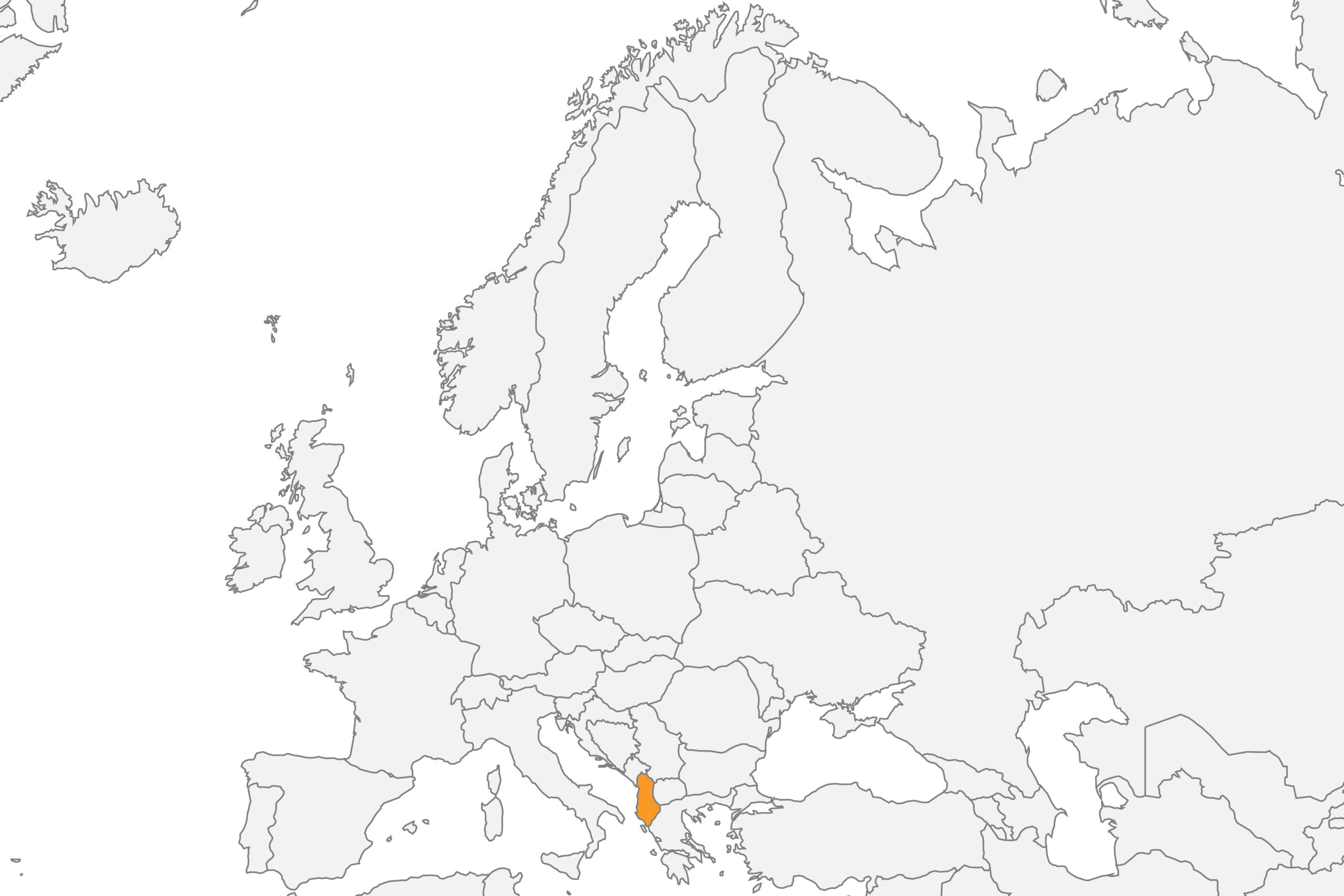 Map of Albania location