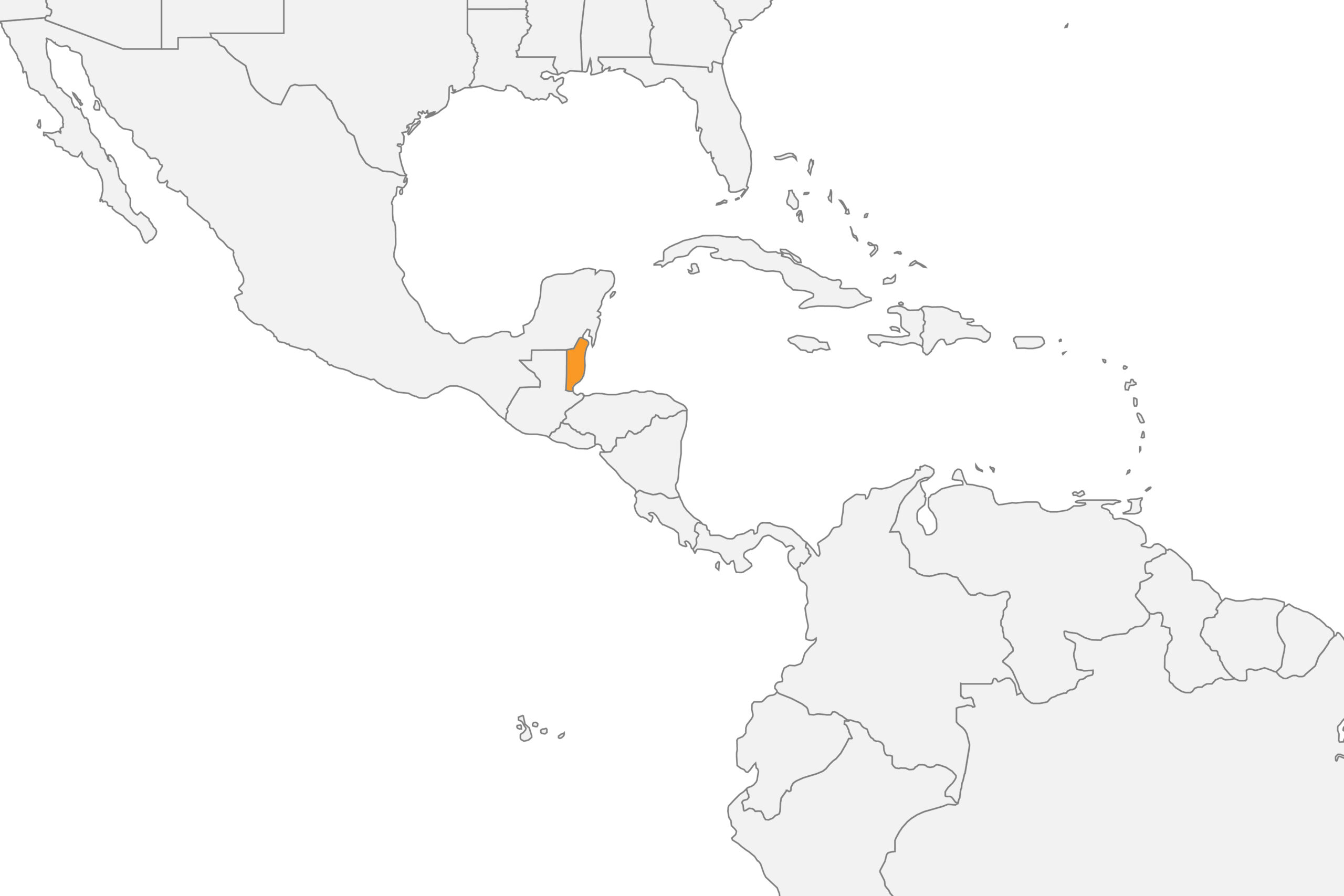 Map of Belize location