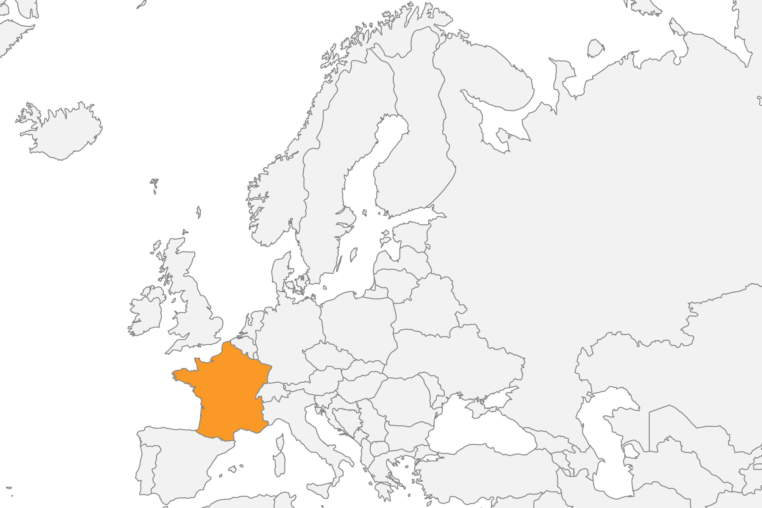 Map of France location