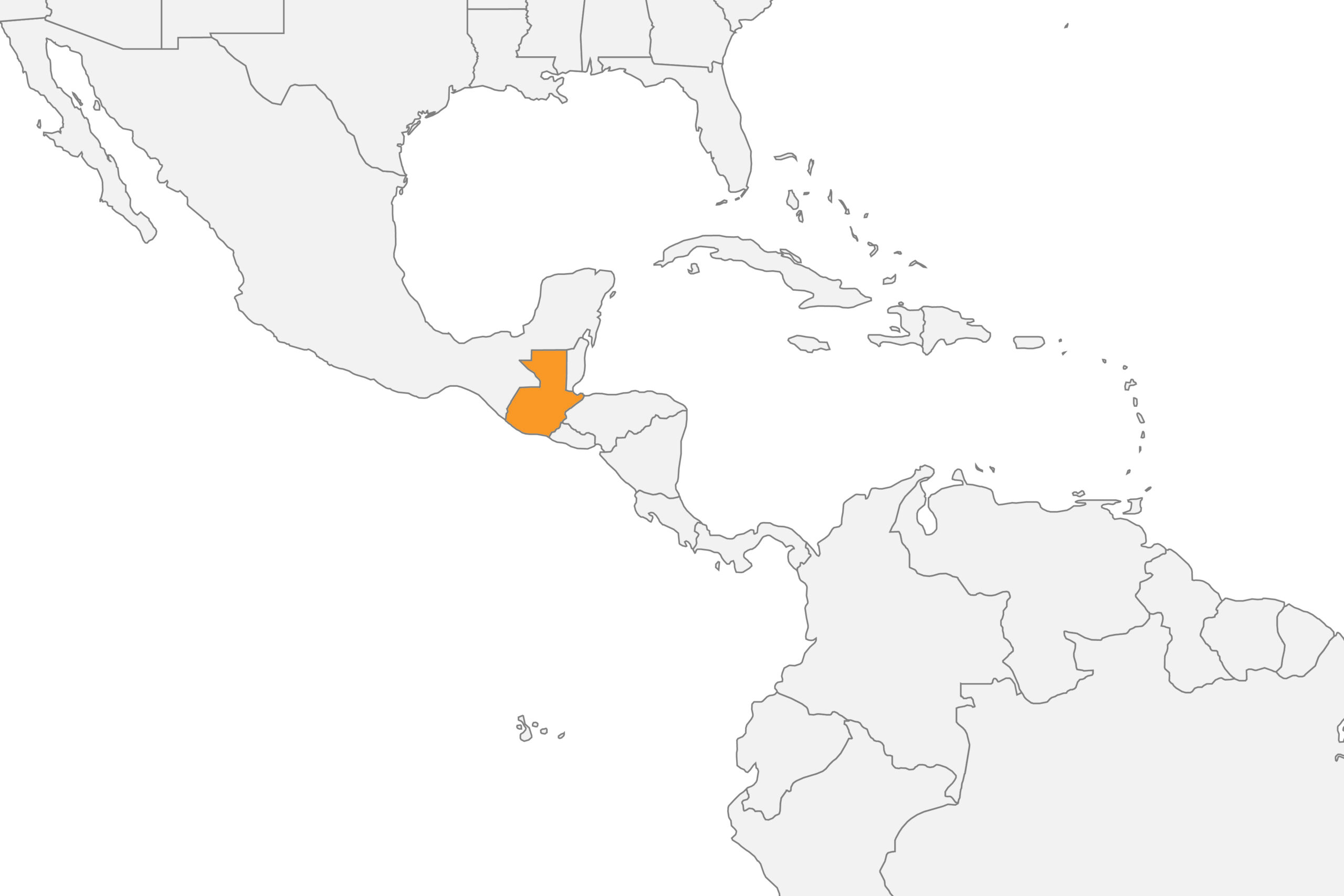 Map of Guatemala location