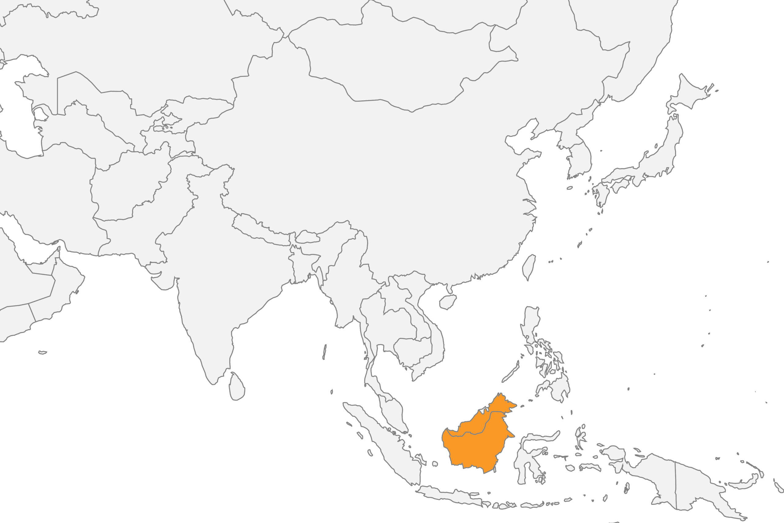 Map, Borneo location