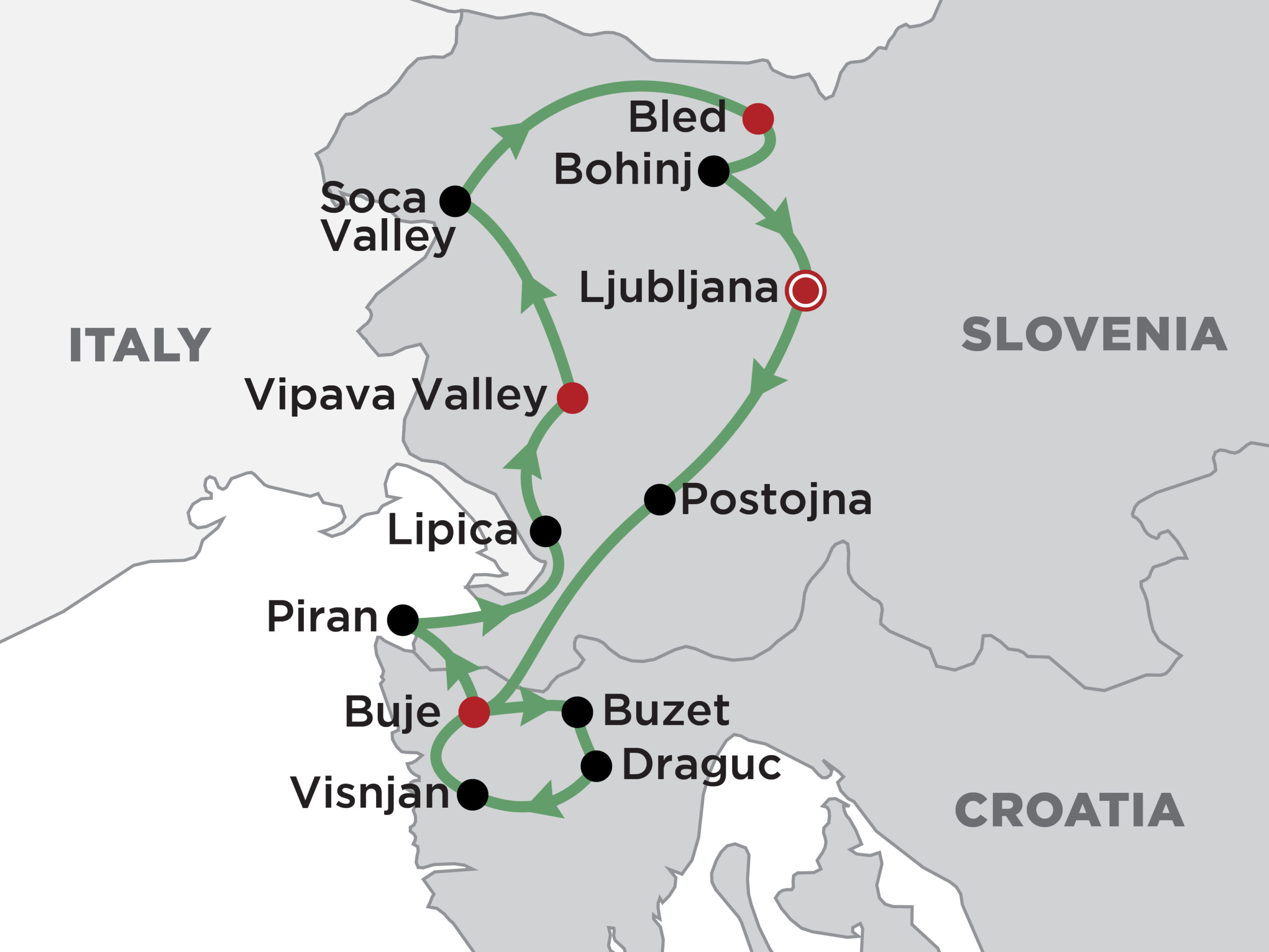 Exclusive Slovenia Croatian Istria map