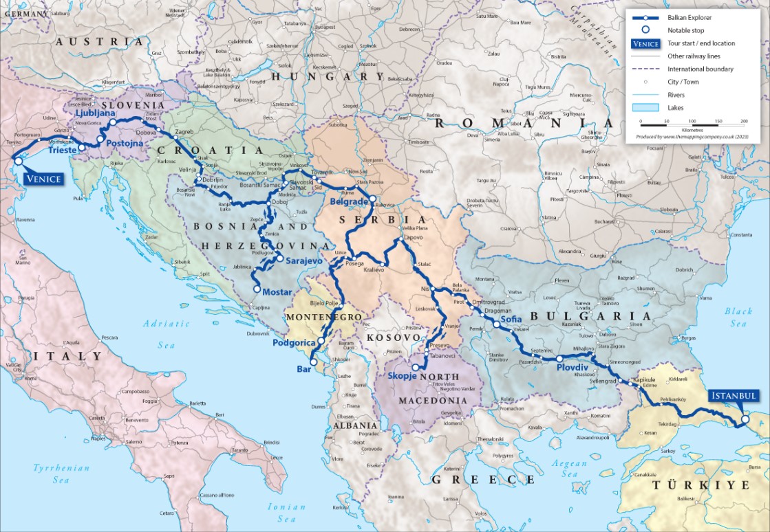 Balkan Explorer map