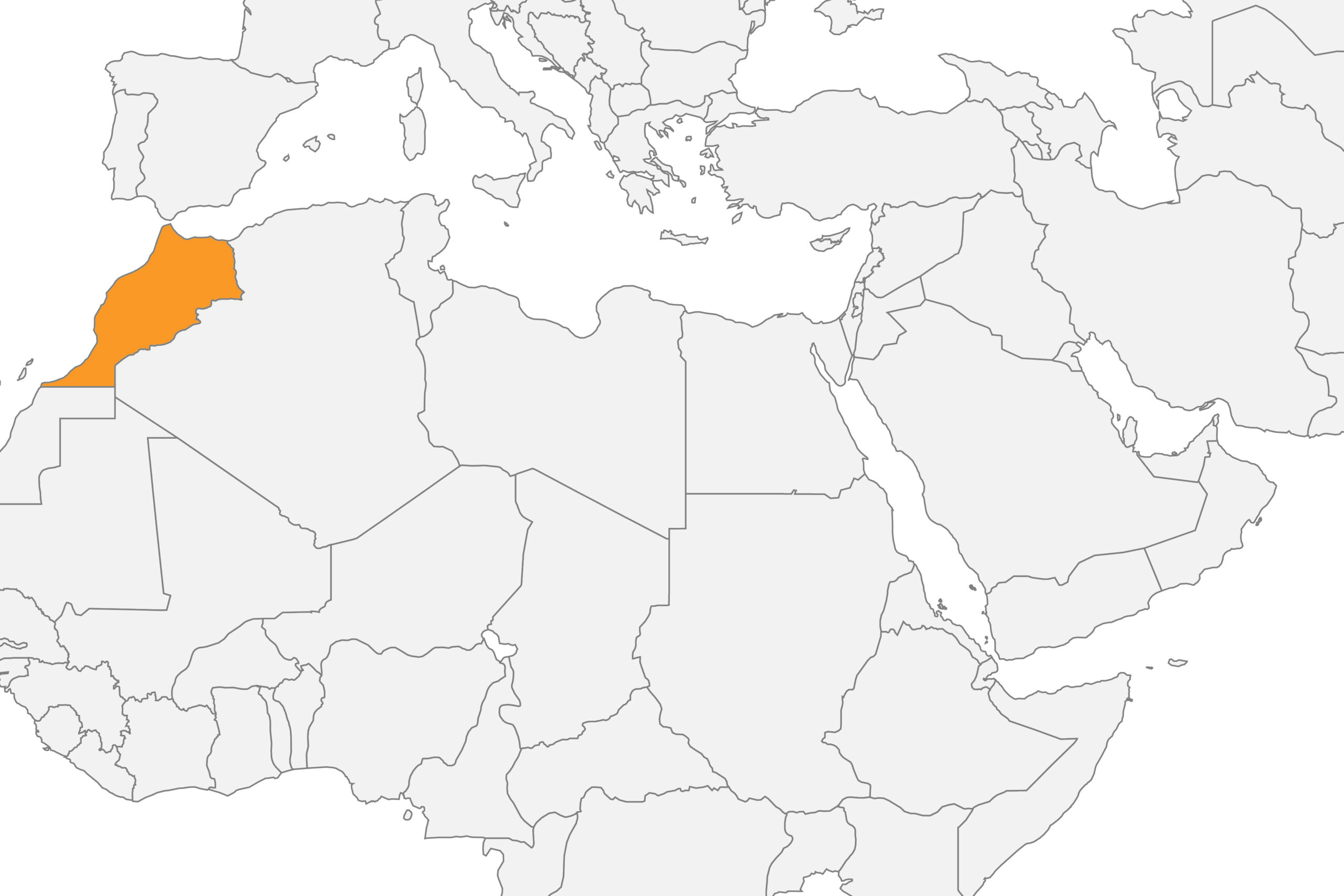 Map of Morocco location