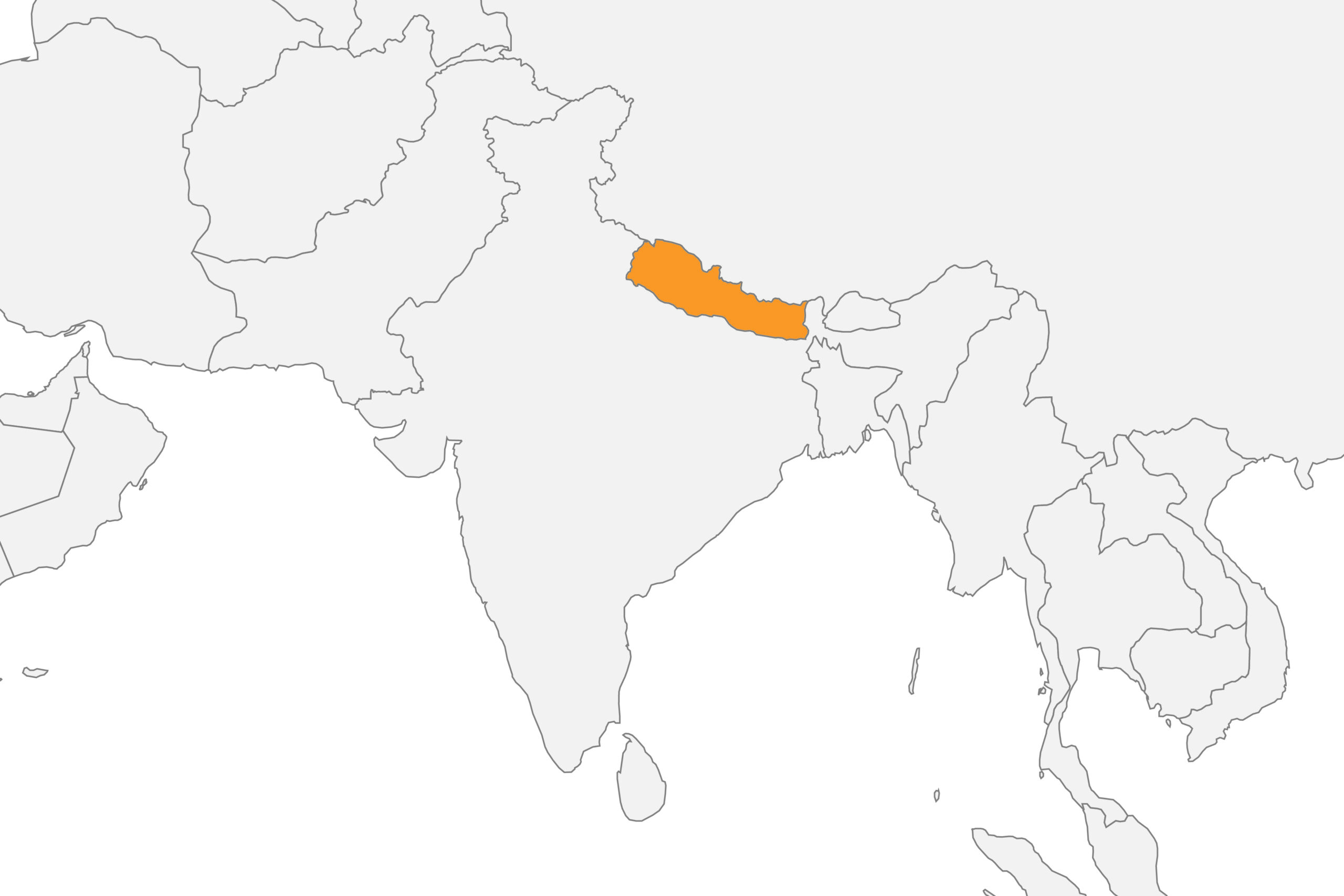 Map of Nepal location