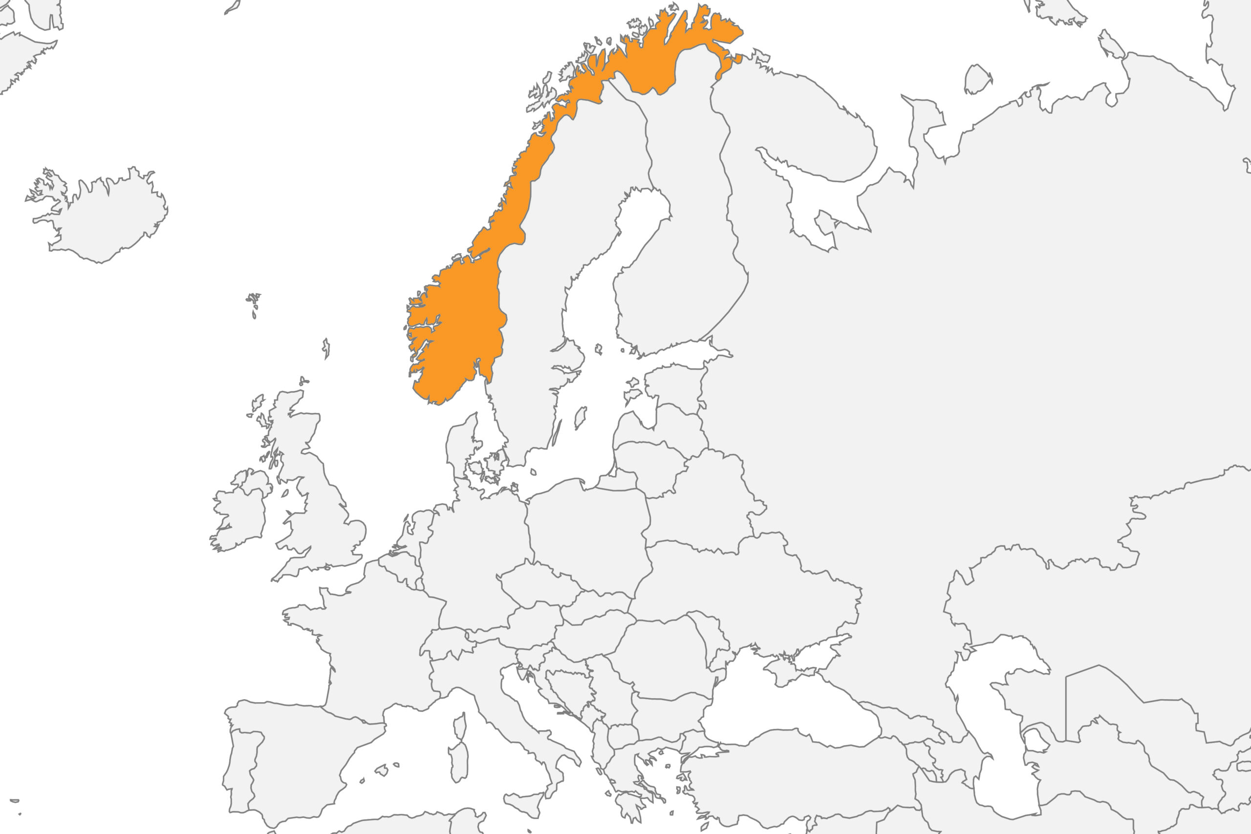 Map of Norway location