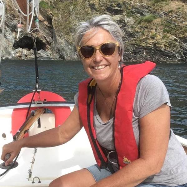 Robyn sailing in Cornwall
