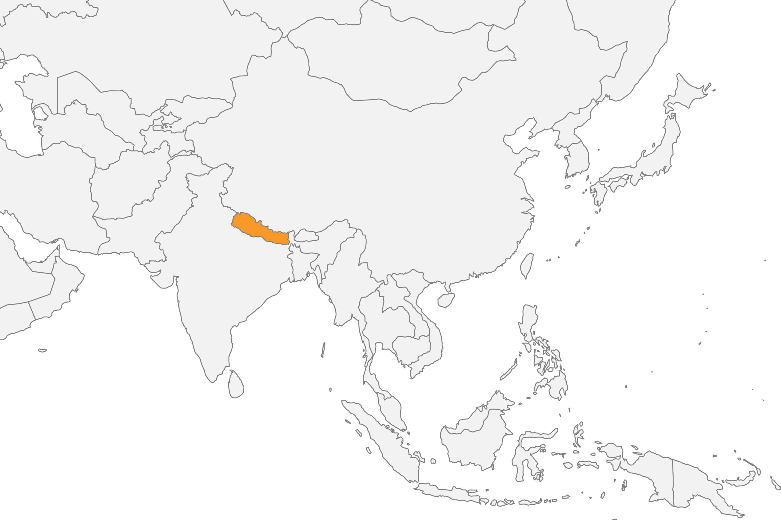 Map of Tibet, in Asia